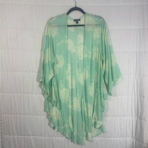 Torrid Mint Green Floral Kimono Festival,Boho,Beach